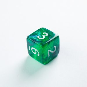 GG_RPG_D6_Aurora_Single_B4A3670-1 RPG DICE SET - GALAXY SERIES - Aurora D6