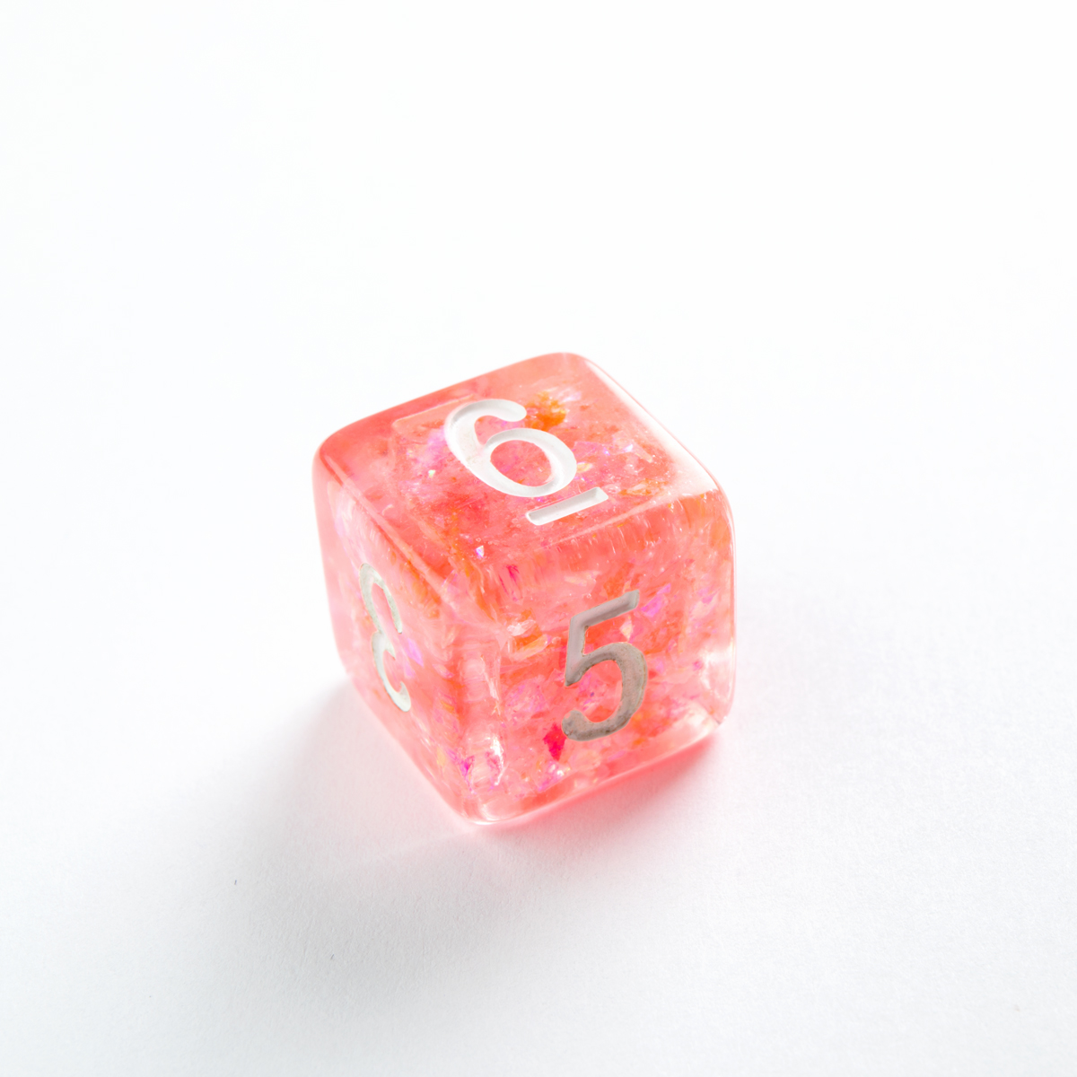 GG_RPG_D6_Peach_Single_B4A3656-1 RPG DICE SET - CANDY-LIKE SERIES - Peach D6