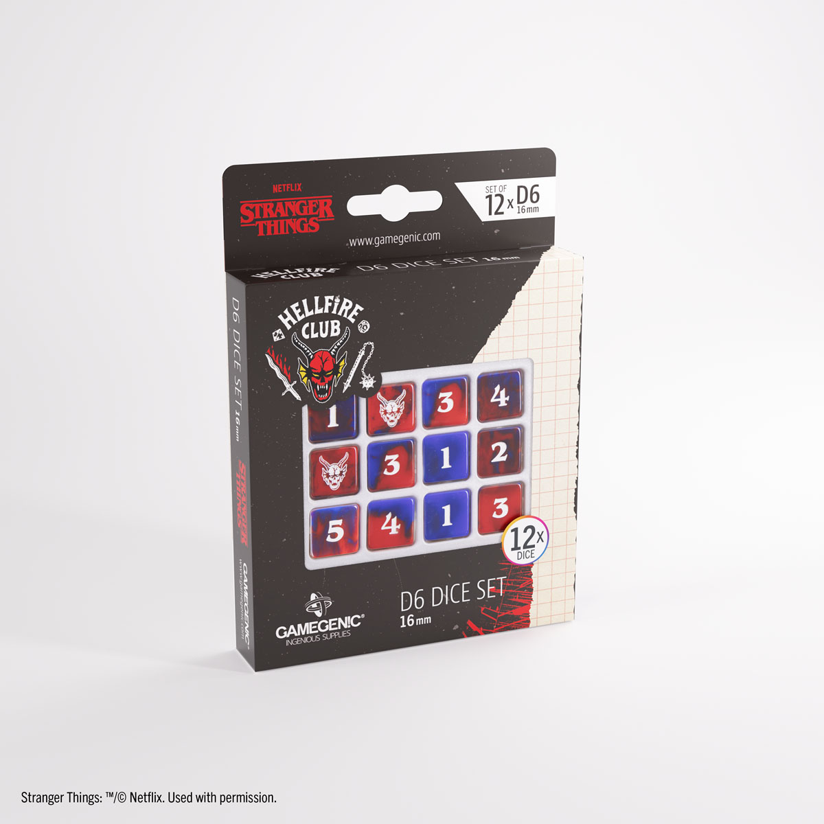 Stranger Things - Hellfire Club - D6 Dice Set 16 mm