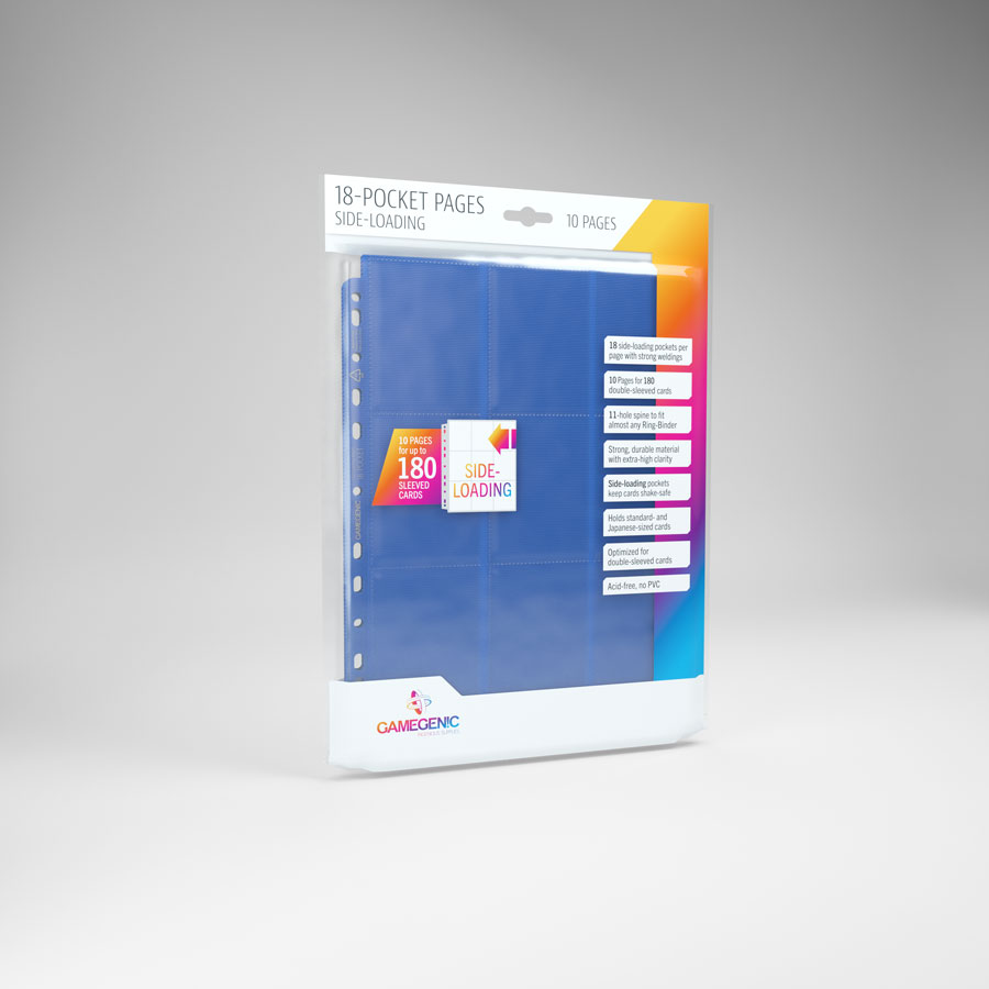 Gamegenic - Sideloading 18-Pocket Pages (Pack of 10) Gamegenic - Sideloading 18-Pocket Pages (Pack of 10)