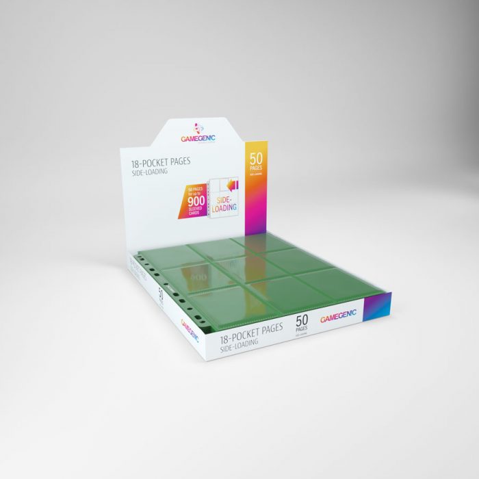 18-POCKET PAGES SIDE-LOADING (50 pages display) - Green