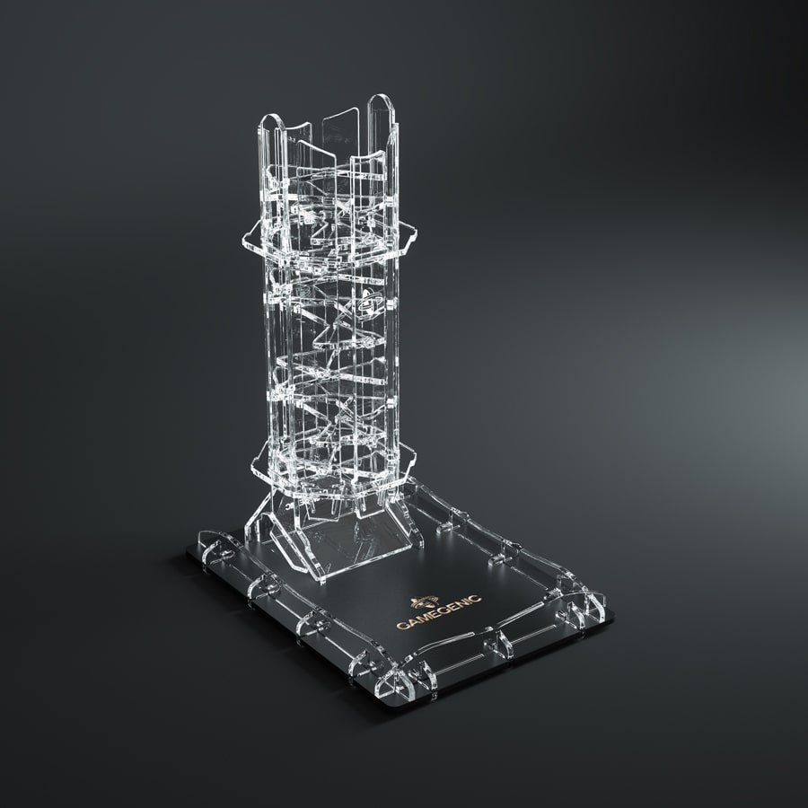 Gamegenic Crystal Twister Premium Dice Tower | Unique Dice-Rolling Experience | Accessory for Board Games, Tabletop Games and Dice Rolling Games | Easy Assembly | Clear Acrylic Dice Tower | Made Gamegenic Crystal Twister Premium Dice Tower | Unique Dice-Rolling Experience | Accessory for Board Games, Tabletop Games and Dice Rolling Games | Easy Assembly | Clear Acrylic Dice Tower | Made