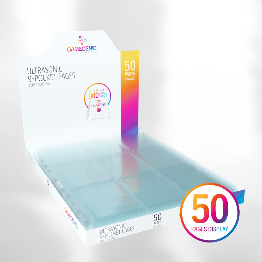 ULTRASONIC 9-POCKET PAGES TOP-LOADING (50 pages display) - Clear