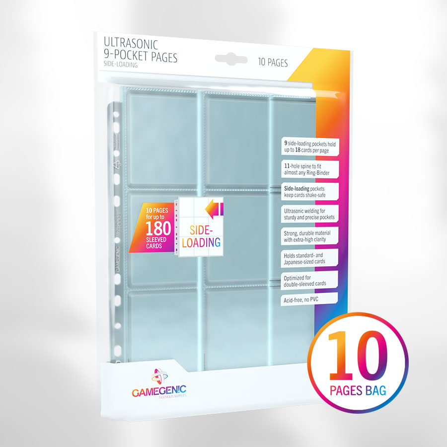 ULTRASONIC 9-POCKET PAGES SIDE-LOADING (10 pages bag) - Clear