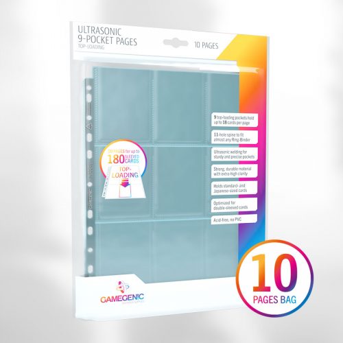 ULTRASONIC 9-POCKET PAGES TOP-LOADING (10 pages bag) - Clear